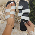 Madeleine Toe-Loop Sandals detail view styled for Avrienne