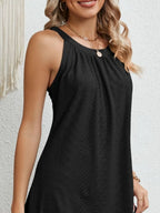 Flora Eyelet Dress detail view styled for Avrienne