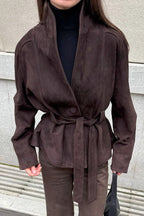 Suede Vintage Long Sleeve Jacket image 5