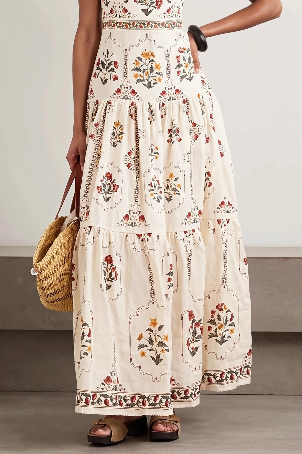 Floral Patchwork Long Boho Dress image 3