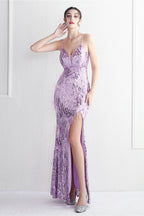 Intricate Beadwork Figure Hugging Gown Formal Dress image 26