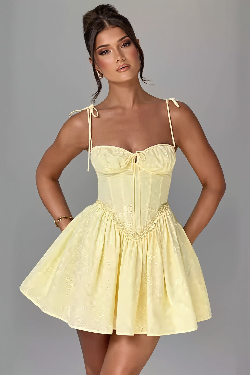 Chic Backless Lace Up Cami Bodycon Mini Dress image 4