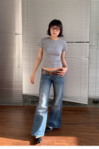 Low Rise Vintage Flare Jean image 5