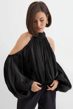 Unique Design Off Shoulder Long Sleeve Blouse image 10