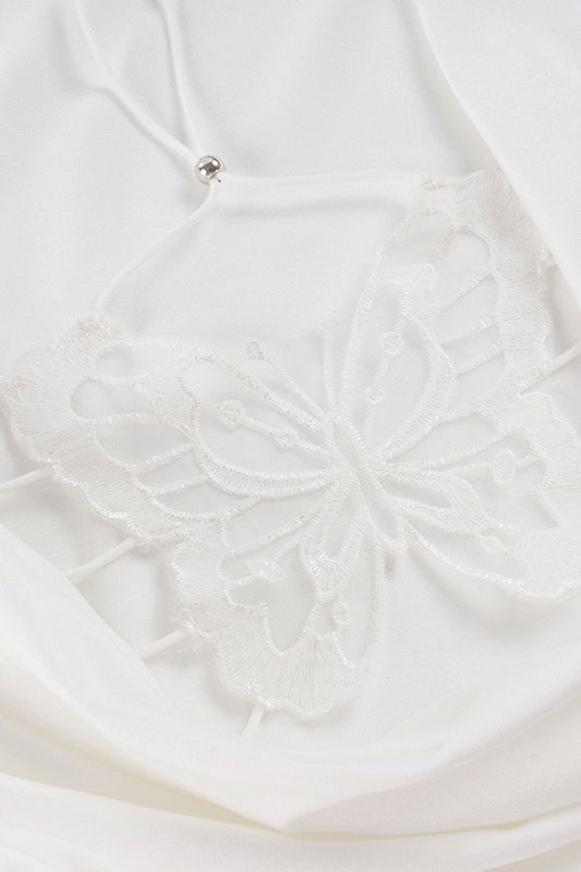 Solid Color Bow Tie Backless T‑shirt image 6