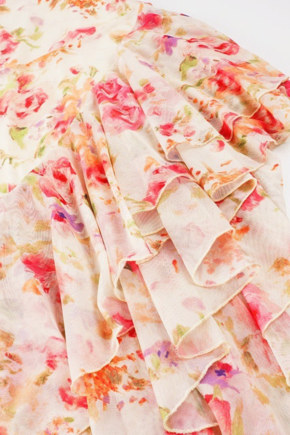 Irregular Hem Floral Halter Maxi Dress image 5