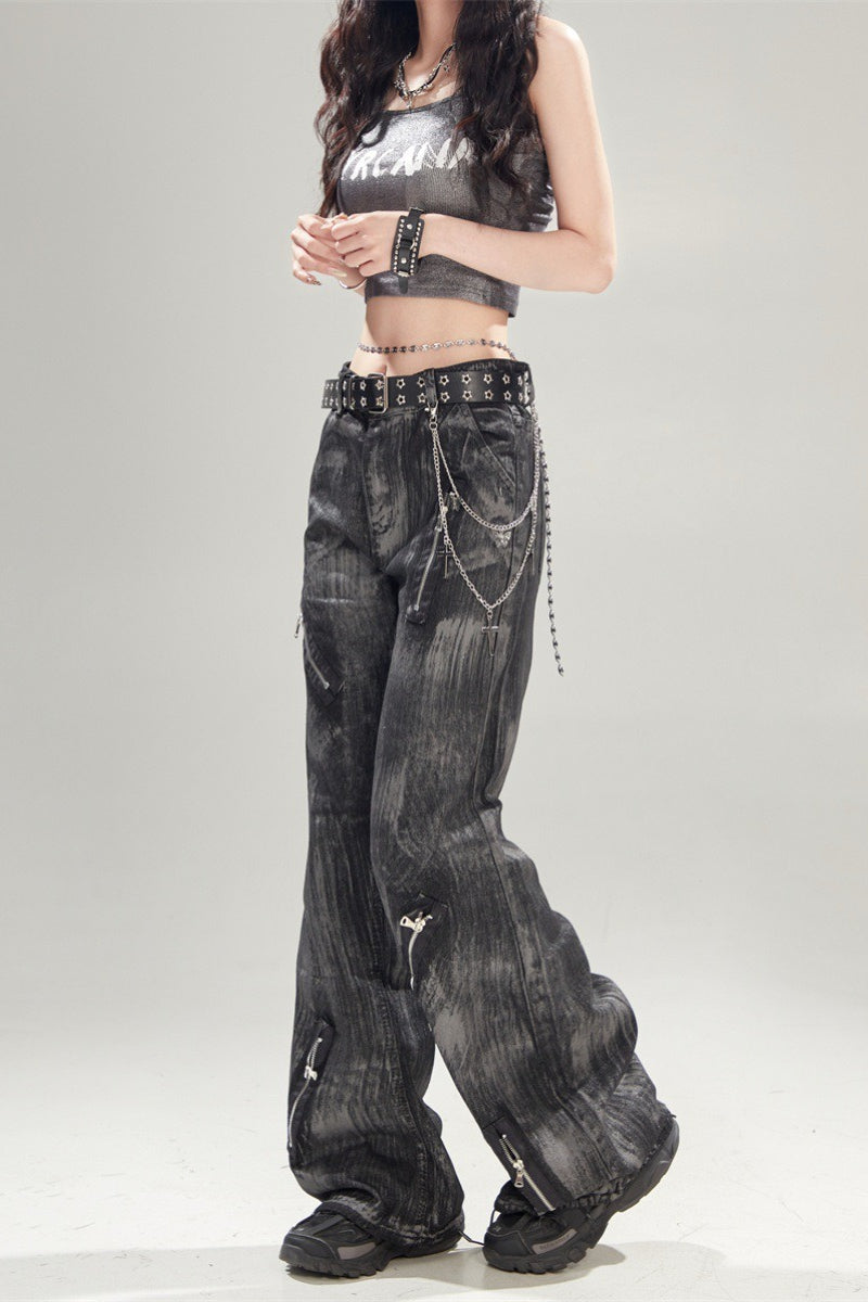 Black Vintage High Waisted Denim Jeans image 3