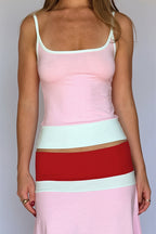 Casual Morandi Color Contrast Cami Top image 8