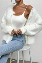 Elegant Pearl V-Neck Knit Sweate image 5