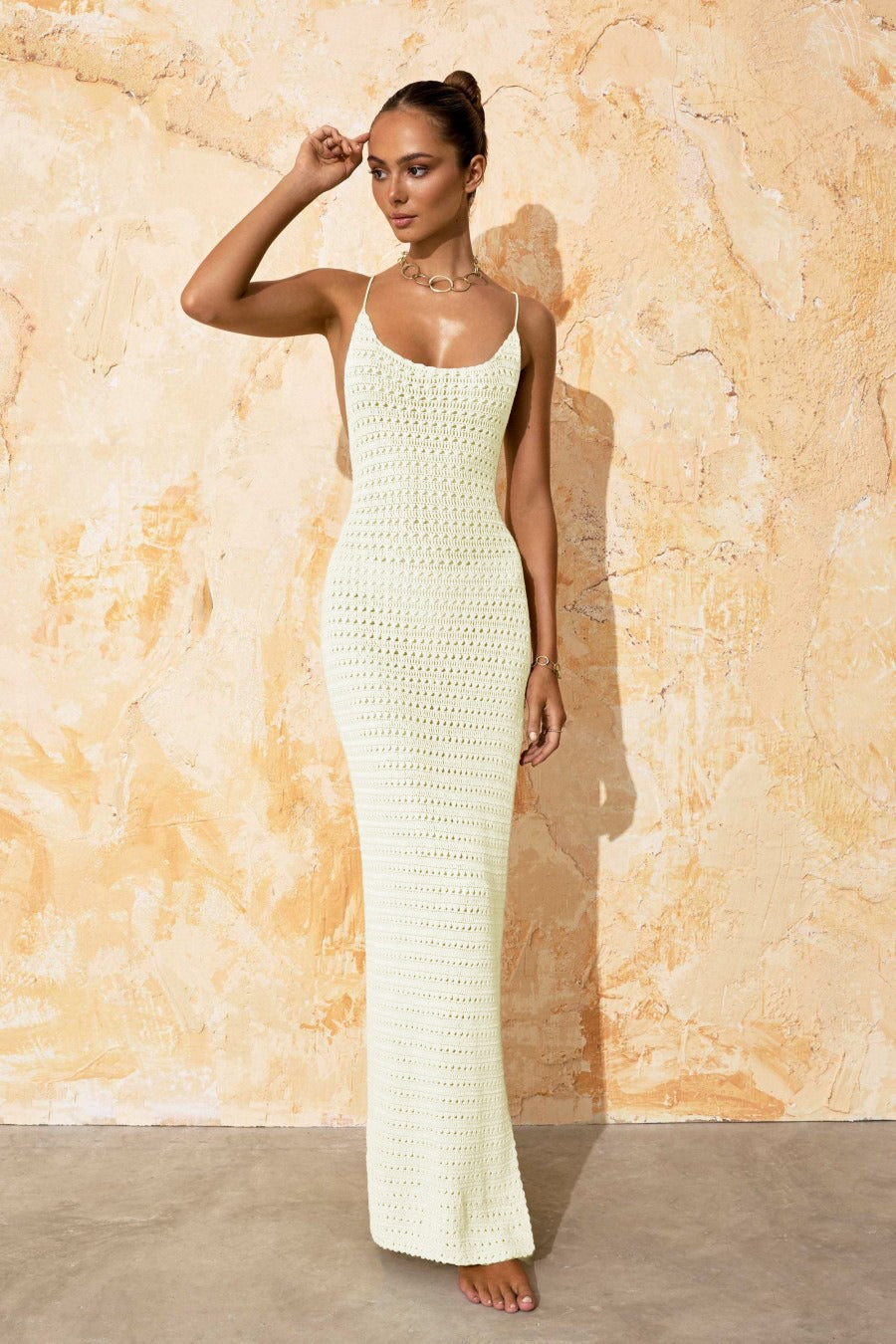 Solid Knit Cover Boho Dress image 2