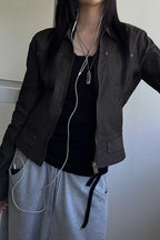 Zip Up Solid Color Utility Jacket image 13