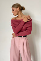 Slim Fit Off-Shoulder Knit Top image 13