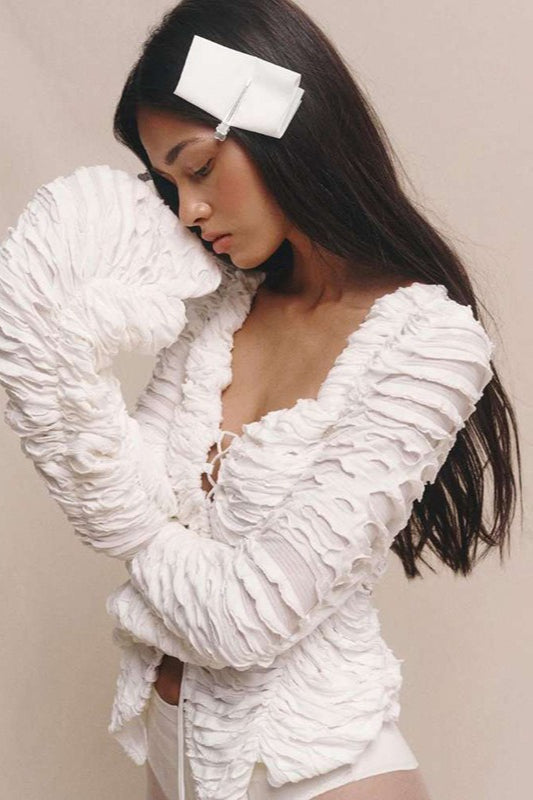 Sexy Cutout Tie-Waist Solid Long-Sleeve Cardigan image 3
