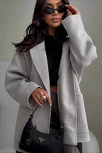 Belted Wool Blend Long Coat image 3