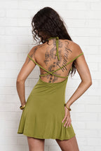 Cami Cutout Back Tie Ruched Mini Dress image 6