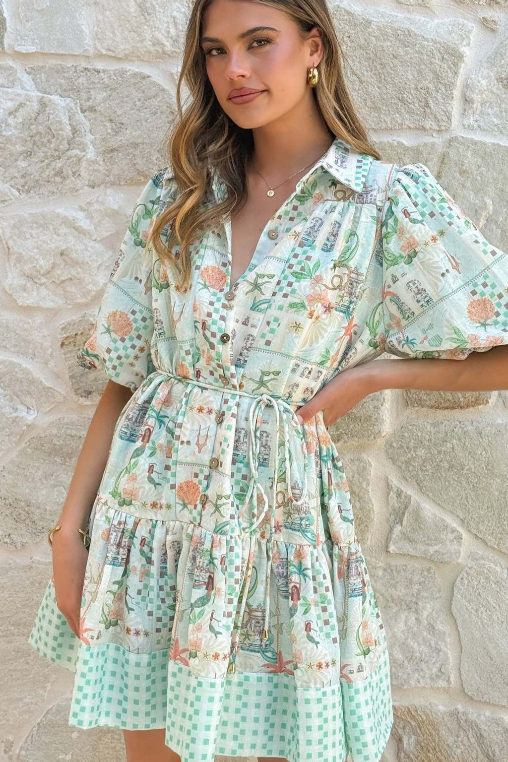 Linen Tie Elegant Fairy Mini Boho Dress image 6