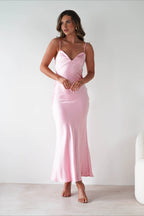 Satin Backless Tie Party Dress image 20
