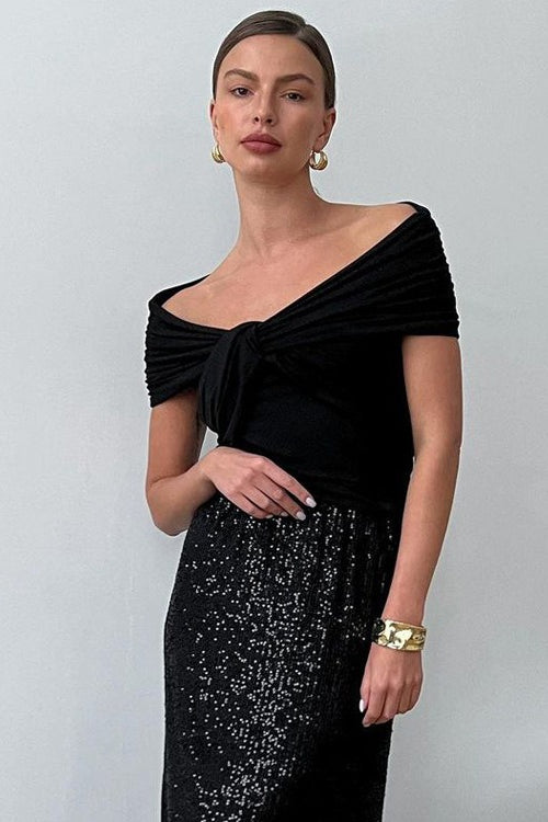 Elegant Chic Off Shoulder Twist Blouse image 9