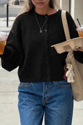 Cropped Knit Button Cardigan image 8
