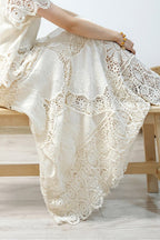 Crochet Lace A-Line Maxi Skirt image 4