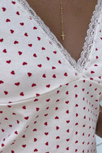 V Neck Heart Polka Dot Cami Top image 7