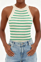 Striped Sleeveless Knit Top image 7