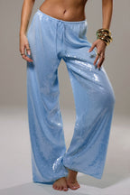 Sequined Wide Leg Casual Pants image 7