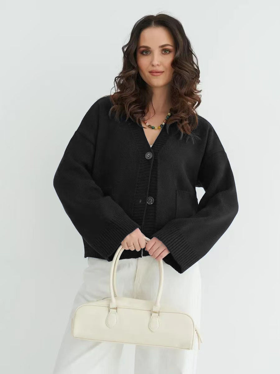 V-Neck Pocket Knit Cardigan image 17