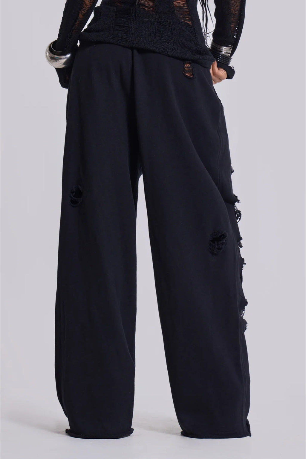 Street Style Loose Ripped Pants image 6