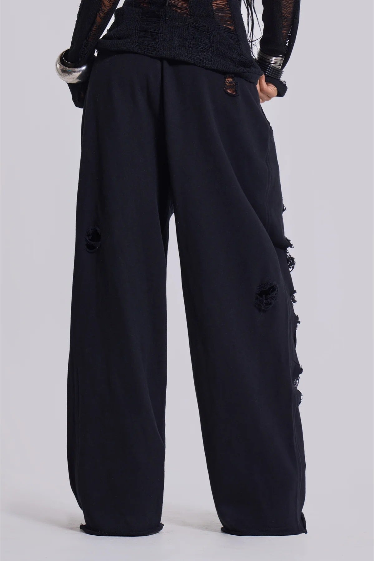 Street Style Loose Ripped Pants image 6