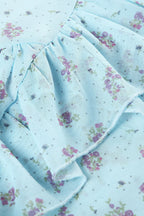 Sheer Floral Low Waist Asymmetrical Ruffle A Line Skirt image 5