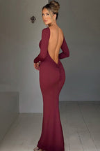 Long Sleeve Backless Bodycon Formal Dress image 5