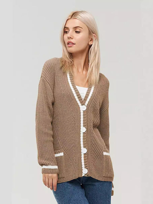Colorblock Knit Cardigan image 1