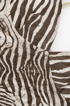Zebra Print Mesh V Neck Cami Top image 5