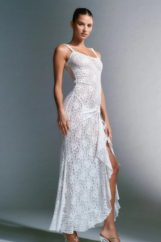 Strappy Lace Backless Maxi Boho Dress image 4