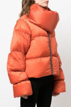 High Neck Scarf Collar Quilted Puffer Jacket image 10