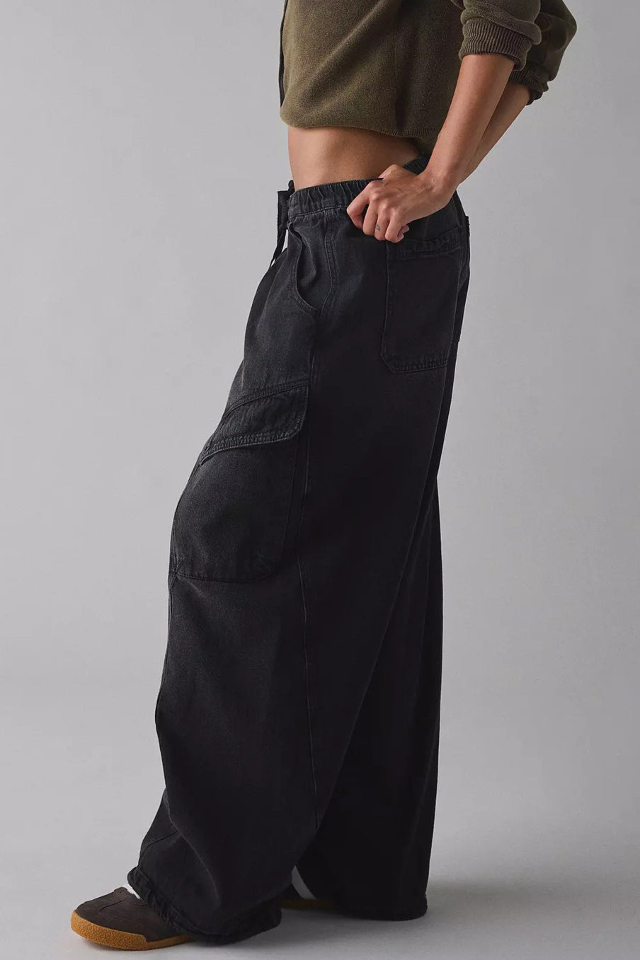 Street Tie Casual Loose Pocket Jeans image 5