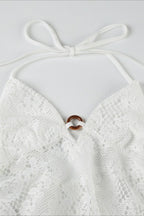 Boho Cutout Sexy V Neck Lace Halter Top image 7