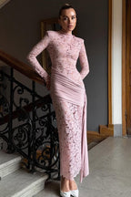 Floral Lace Cutout Sash Elegant Maxi Dress image 3