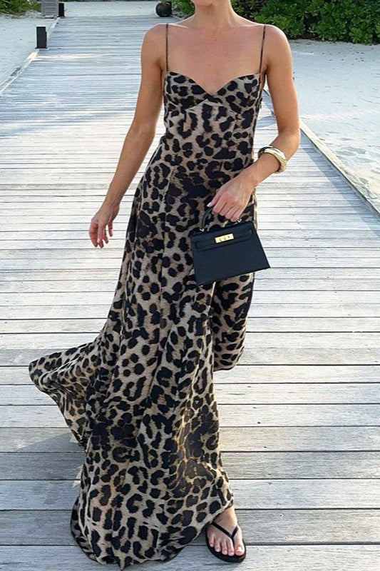 Leopard Print Sexy Slip Dress Party Dress image 3