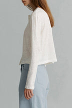 Solid Color Buttoned Knit Cardigan image 4