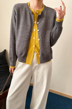 Contrast Panel Layering Cardigan image 1