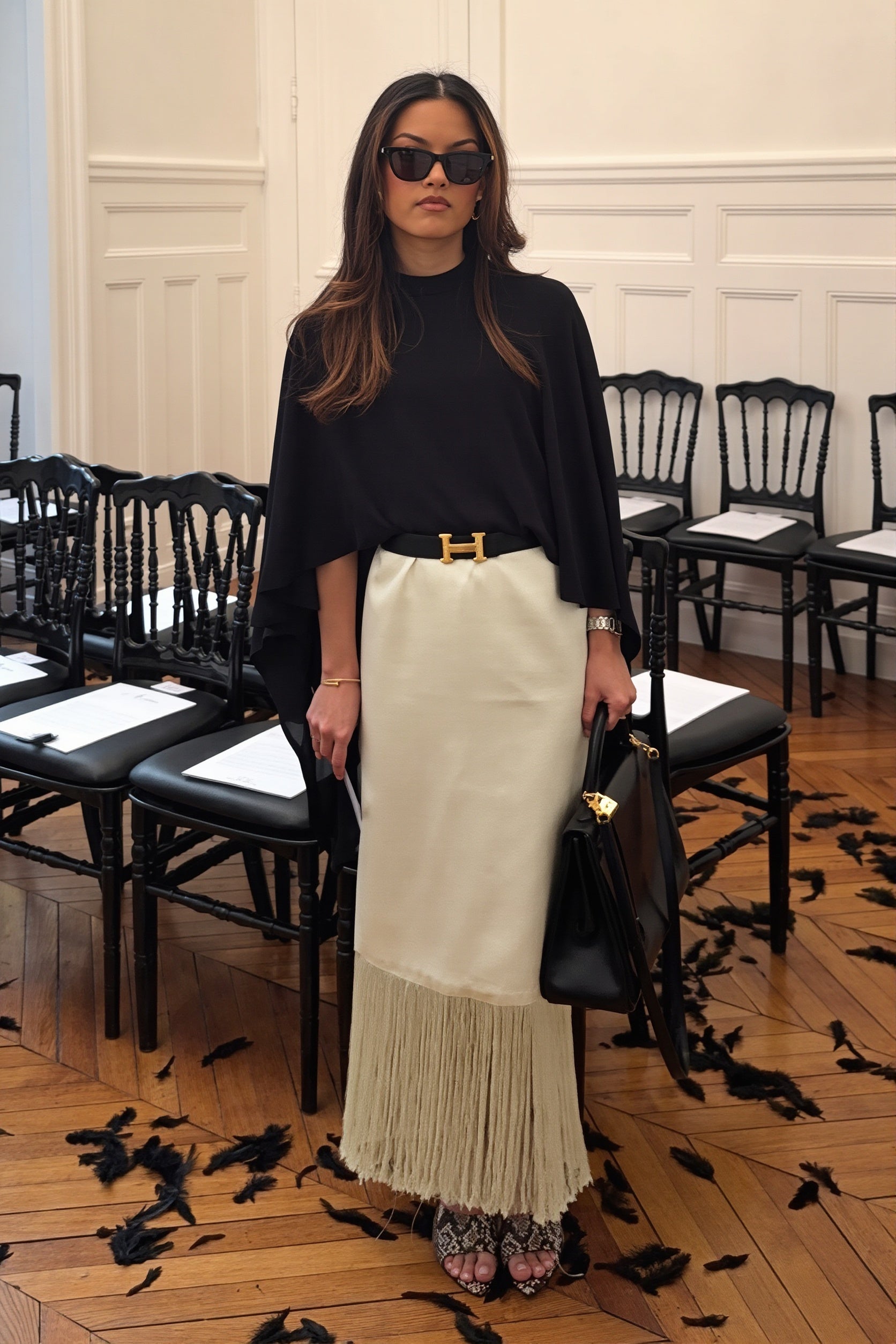 Elegant Tassel Straight Midi Skirt image 4