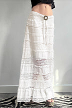 Jacquard Lace Slim Maxi Skirt image 3