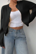 Lightweight Round Neck Button Cardigan image 15