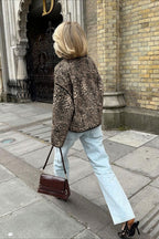 Vintage Style Animal Print Short Cardigan image 4
