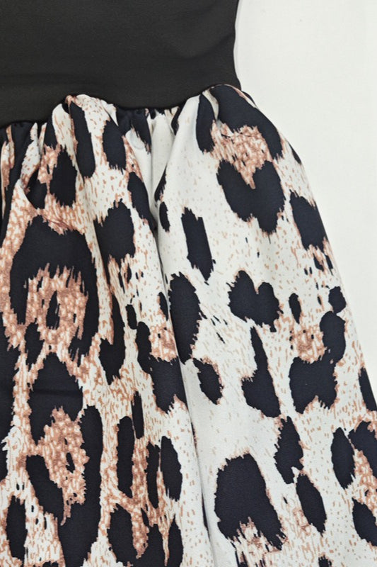 U-Neck Leopard Print Backless Bodycon Mini Dress image 4