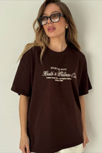 Minimalist Casual Cotton Letter Print Short Sleeve T-shirt image 3