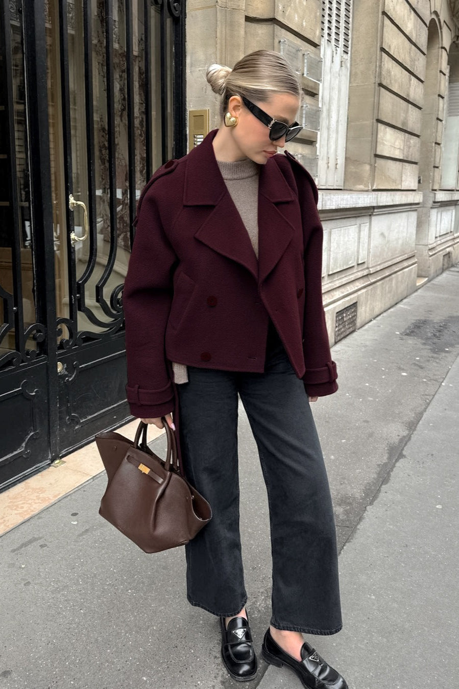 Thick Brown Wool Double Breasted Jacket image 3