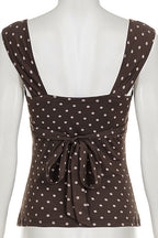 Vintage Polka Dot Lace Tank Top image 5